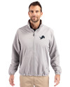 Detroit Lions Monochromatic Cutter & Buck Charter Recycled Packable Mens Full Zip Jacket Polished Medium Gray Front Thumbnail Image