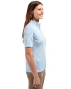 Baltimore Ravens Mono Cutter & Buck Virtue Eco Pique Stripe Recycled Womens Top Atlas Light Blue Side Thumbnail Image