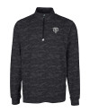 Chicago Bears Mono Cutter & Buck Traverse Stretch Eco Camo Print Quarter Zip Mens Big and Tall Pullover Black Mannequin Thumbnail Image