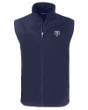 Chicago Bears Mono Cutter & Buck Charter Eco Recycled Mens Full-Zip Vest Navy Blue Mannequin Thumbnail Image