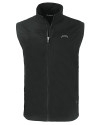Los Angeles Chargers Mono Cutter & Buck Charter Eco Recycled Mens Full-Zip Vest Black Mannequin Thumbnail Image