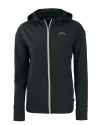 Los Angeles Chargers Mono Cutter & Buck Daybreak Eco Recycled Womens Full Zip Hoodie Black Mannequin Thumbnail Image