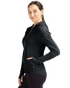 Los Angeles Rams Mono Cutter & Buck Daybreak Eco Recycled Womens Full Zip Hoodie Black Side Thumbnail Image