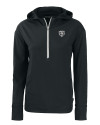 Chicago Bears Mono Cutter & Buck Daybreak Eco Recycled Womens Half Zip Hoodie Black Mannequin Thumbnail Image
