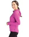  Las Vegas Raiders Mono Cutter & Buck Daybreak Eco Recycled Womens Half Zip Hoodie Gelato Fuchsia Side Thumbnail Image