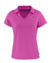 Buffalo Bills Mono Cutter & Buck Daybreak Eco Recycled Womens V-neck Polo Gelato Fuchsia Mannequin Thumbnail Image