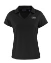 Seattle Seahawks Mono Cutter & Buck Daybreak Eco Recycled Womens V-neck Polo Black Mannequin Thumbnail Image