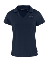 Denver Broncos Mono Cutter & Buck Daybreak Eco Recycled Womens V-neck Polo Navy Blue Mannequin Thumbnail Image