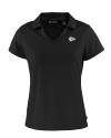 Kansas City Chiefs Mono Cutter & Buck Daybreak Eco Recycled Womens V-neck Polo Black Mannequin Thumbnail Image