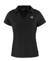 Tampa Bay Buccaneers Mono Cutter & Buck Daybreak Eco Recycled Womens V-neck Polo Black Mannequin Thumbnail Image