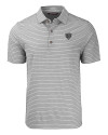 Chicago Bears Mono Cutter & Buck Forge Eco Heather Stripe Stretch Recycled Mens Big & Tall Polo Elemental Grey Heather Mannequin Thumbnail Image