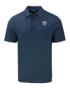 Chicago Bears Mono Cutter & Buck Forge Eco Stretch Recycled Mens Big & Tall Polo Dark Navy Blue Heather Mannequin Thumbnail Image