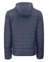 Chicago Bears Monochromatic Cutter & Buck Rainier Recycled Insulated Puffer Mens Full Zip Hooded Jacket Anthracite Melange Mannequin Back Thumbnail Image