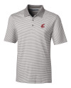 Washington State Cougars Cutter & Buck Forge Tonal Stripe Stretch Mens Big and Tall Polo Polished Medium Gray Mannequin Thumbnail Image