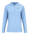 Chicago Bears Mono Cutter & Buck Coastline Epic Comfort Recycled Womens Hooded Shirt Atlas Light Blue Mannequin Thumbnail Image