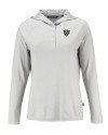 View image 11: Chicago Bears Monochromatic Cutter & Buck Coastline Recycled Double Peached Womens Hooded Pullover CONCRETE Mannequin