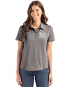 New York Giants Mono Cutter & Buck Coastline Epic Comfort Recycled Womens Polo Elemental Grey Front Thumbnail Image