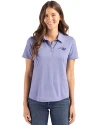 New England Patriots Mono Cutter & Buck Coastline Epic Comfort Recycled Womens Polo Hyacinth Front Thumbnail Image