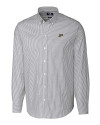 Purdue Boilermakers Cutter & Buck Stretch Oxford Stripe Mens Big and Tall Long Sleeve Dress Shirt Charcoal Mannequin Thumbnail Image