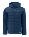 James Clemens High School Cutter & Buck Evoke Hybrid Eco Softshell Recycled Full Zip Mens Big & Tall Hooded Jacket NVBU_MANN_HG 1 Thumbnail Image