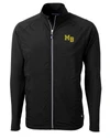 View image 1: Mountain Brook High School Cutter & Buck Adapt Recycled Soft Knit Stretch Mens Big & Tall Hybrid Full Zip Jacket Black Mannequin