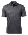 Los Angeles Rams NFL Helmet Cutter & Buck Pike Banner Print Stretch Mens Big & Tall Polo Black Mannequin Thumbnail Image