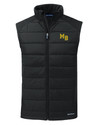 View image 1: Mountain Brook High School Cutter & Buck Evoke Recycled Honeycomb Fleece Mens Hybrid Full Zip Vest Black Mannequin