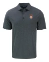 Texas Longhorns SEC Cutter & Buck Forge Eco Stretch Recycled Mens Polo Dark Black Heather Mannequin Thumbnail Image