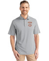 Texas Longhorns SEC Cutter & Buck Virtue Eco Pique Recycled Mens Big and Tall Polo Polished Medium Gray Front Thumbnail Image