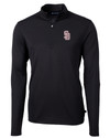 View image 1: Marjory Stoneman Douglas High School Cutter & Buck Virtue Recycled Featherlight Pique Mens Quarter Zip Pullover Black Mannequin