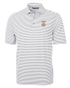 Texas Longhorns SEC Cutter & Buck Virtue Eco Pique Stripe Recycled Mens Big and Tall Polo Polished Medium Gray Mannequin Thumbnail Image