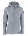 View image 6: Texas Longhorns SEC Cutter & Buck Evoke Recycled Honeycomb Fleece Womens Full Zip Jacket CONCRETE Mannequin