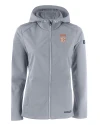 Texas Longhorns SEC Cutter & Buck Evoke Softshell Recycled Full Zip Womens Jacket CONCRETE Mannequin Thumbnail Image
