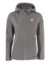Texas Longhorns SEC Cutter & Buck Evoke Softshell Recycled Full Zip Womens Jacket Elemental Grey Mannequin Thumbnail Image