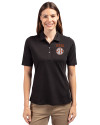Texas Longhorns SEC Cutter & Buck Virtue Eco Pique Recycled Womens Polo Black Front Thumbnail Image