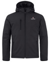 View image 1: Marjory Stoneman Douglas High School -  Clique Equinox Insulated Softshell Mens Full Zip Hooded Jacket Black Mannequin