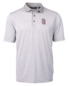 Marjory Stoneman Douglas High School Cutter & Buck Virtue Eco Pique Micro Stripe Recycled Mens Big & Tall Polo POLWH_MANN_HG 1 Thumbnail Image