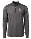 Marjory Stoneman Douglas High School Cutter & Buck Virtue Eco Pique Micro Stripe Recycled Mens Quarter Zip BLEG_MANN_HG 1 Thumbnail Image