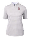 Marjory Stoneman Douglas High School Cutter & Buck Virtue Eco Pique Stripe Recycled Womens Top POL_MANN_HG 1 Thumbnail Image