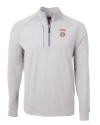 View image 6: Texas Longhorns SEC Cutter & Buck Adapt Recycled Soft Knit Stretch Mens Big & Tall Heathered Quarter Zip Pullover Polished Heather Mannequin