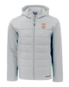 Texas Longhorns SEC Cutter & Buck Evoke Hybrid Softshell Recycled Full Zip Mens Hooded Jacket CONCRETE Mannequin Thumbnail Image