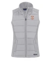 View image 6: Texas Longhorns SEC Cutter & Buck Evoke Recycled Honeycomb Fleece Womens Hybrid Full Zip Vest CONCRETE Mannequin