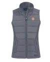 View image 10: Texas Longhorns SEC Cutter & Buck Evoke Recycled Honeycomb Fleece Womens Hybrid Full Zip Vest Elemental Grey Mannequin