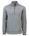 Texas Longhorns SEC Cutter & Buck Roam Epic Versatility Recycled Quarter Zip Mens Pullover Elemental Grey Mannequin Thumbnail Image