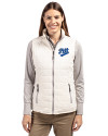 Pitt Panthers College Vault Cutter & Buck Rainier PrimaLoft® Womens Eco Insulated Full Zip Puffer Vest Coconut Front Thumbnail Image