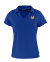 Pitt Panthers College Vault Cutter & Buck Daybreak Eco Recycled Womens V-neck Polo Tour Blue Mannequin Thumbnail Image