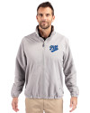 Pitt Panthers College Vault Cutter & Buck Charter Eco Knit Recycled Big & Tall Full-Zip Jacket Polished Medium Gray Front Thumbnail Image
