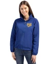 Pitt Panthers College Vault Cutter & Buck Charter Eco Recycled Womens Full-Zip Jacket Tour Blue Front Thumbnail Image