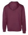 View image 12: Clique Lift Solution-dyed Performance Unisex Full Zip Hooded Sweatshirt Burgundy Mannequin Back