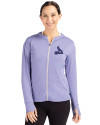 St. Louis Cardinals Mono Cutter & Buck Daybreak Eco Recycled Womens Full Zip Hoodie Hyacinth Front Thumbnail Image